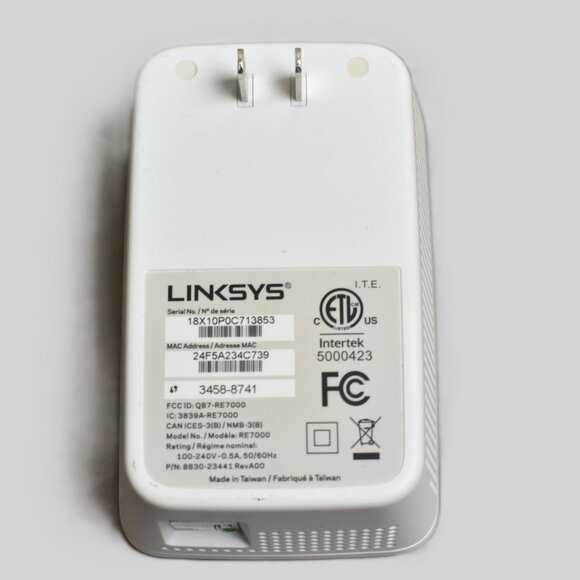 LINKSYS WiFi Booster Re 7000 Ethernet Port WPS Reset - Picture 2 of 2